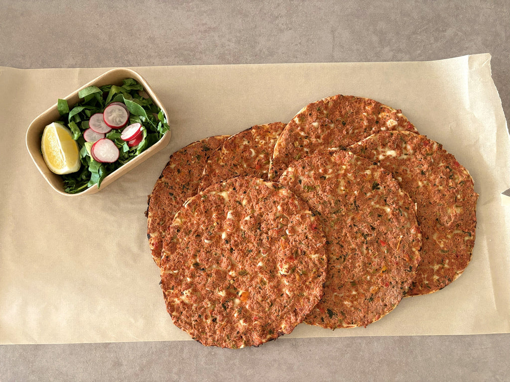 6 fresh lahmacun ready to eat